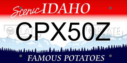 CPX50Z Idaho License Plate