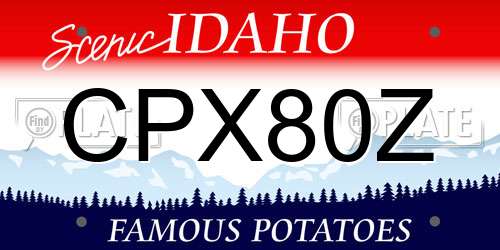 CPX80Z Idaho License Plate
