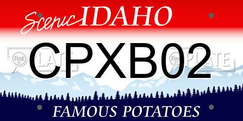 CPXB02 Idaho License Plate