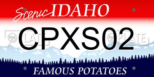 CPXS02 Idaho License Plate