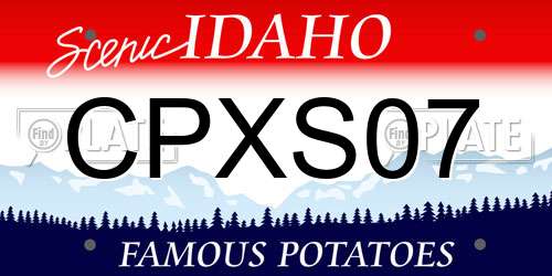 CPXS07 Idaho License Plate