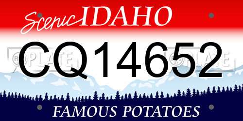 CQ14652 Idaho License Plate