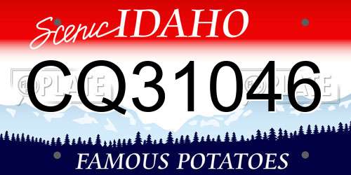CQ31046 Idaho License Plate