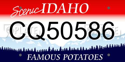 CQ50586 Idaho License Plate