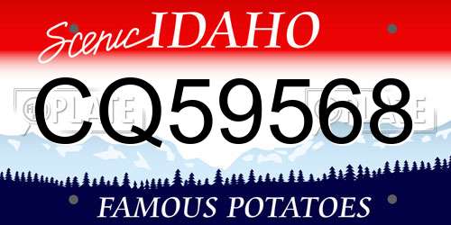 CQ59568 Idaho License Plate
