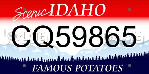 CQ59865 Idaho License Plate