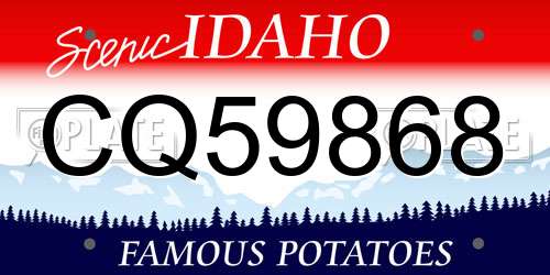 CQ59868 Idaho License Plate