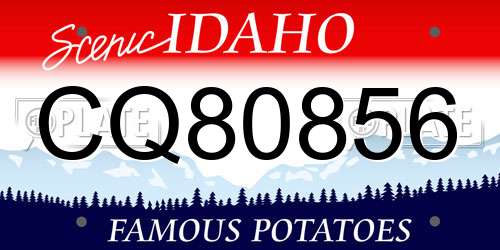 CQ80856 Idaho License Plate
