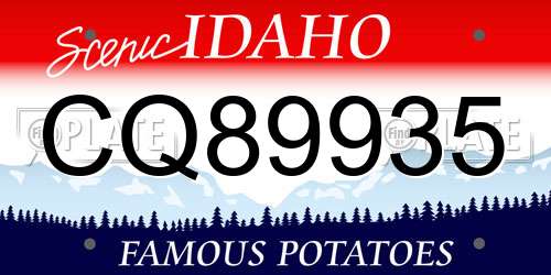CQ89935 Idaho License Plate