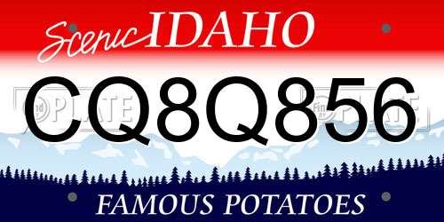 CQ8Q856 Idaho License Plate