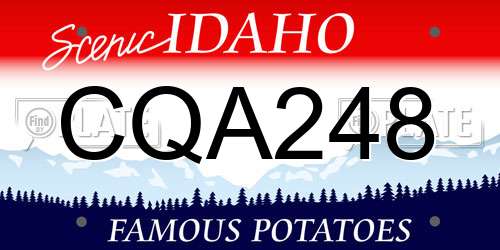 CQA248 Idaho License Plate