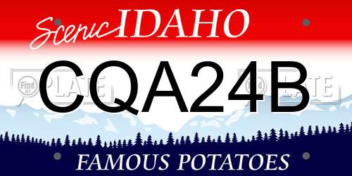 CQA24B Idaho License Plate