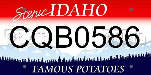 CQB0586 Idaho License Plate