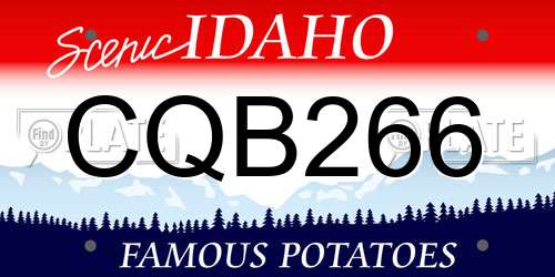 CQB266 Idaho License Plate