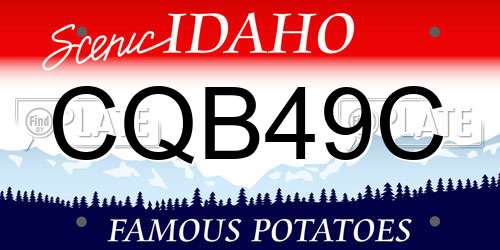 CQB49C Idaho License Plate