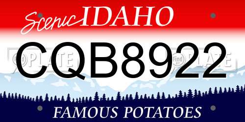 CQB8922 Idaho License Plate