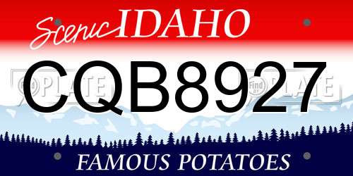 CQB8927 Idaho License Plate
