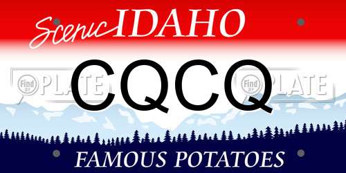 CQCQ Idaho License Plate