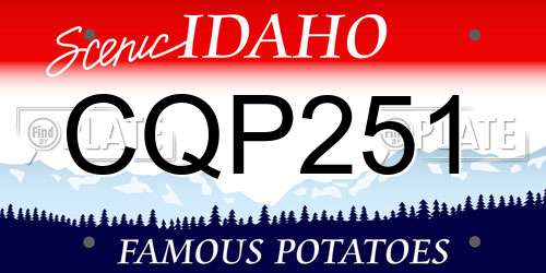 CQP251 Idaho License Plate