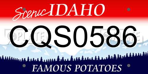 CQS0586 Idaho License Plate