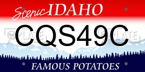 CQS49C Idaho License Plate