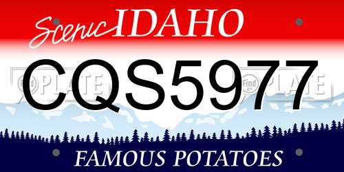 CQS5977 Idaho License Plate