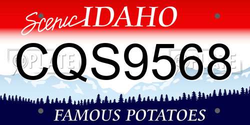 CQS9568 Idaho License Plate
