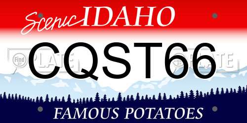 CQST66 Idaho License Plate