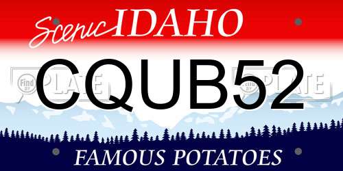 CQUB52 Idaho License Plate