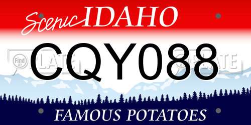 CQY088 Idaho License Plate