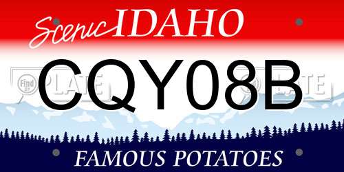 CQY08B Idaho License Plate