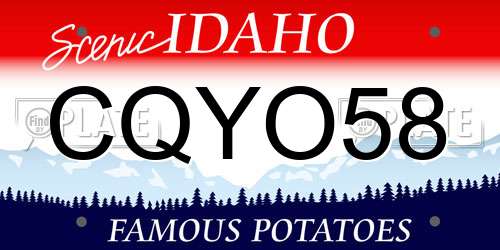 CQYO58 Idaho License Plate