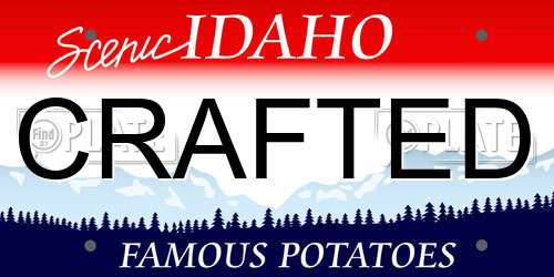 CRAFTED Idaho License Plate