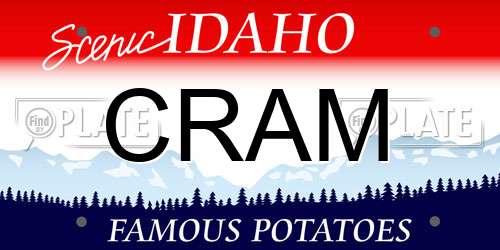 CRAM Idaho License Plate