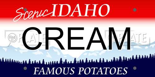 CREAM Idaho License Plate