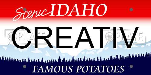 CREATIV Idaho License Plate