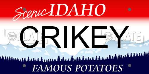 CRIKEY Idaho License Plate