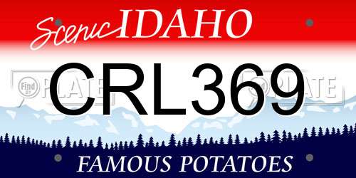 CRL369 Idaho License Plate
