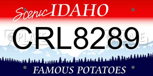 CRL8289 Idaho License Plate