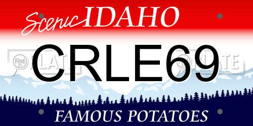CRLE69 Idaho License Plate