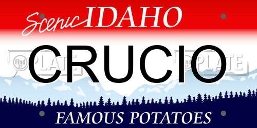 CRUCIO Idaho License Plate
