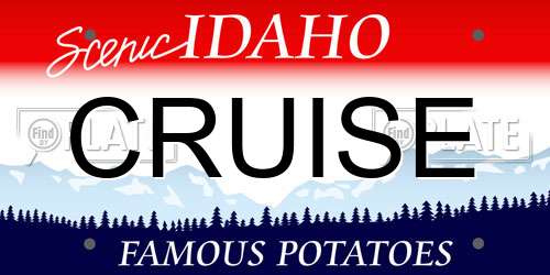 CRUISE Idaho License Plate