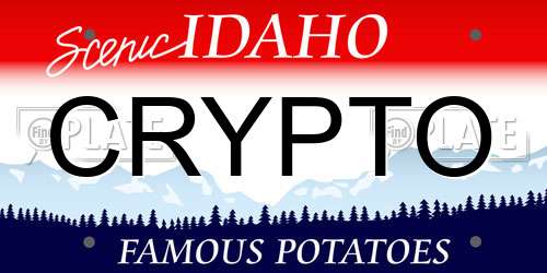 CRYPTO Idaho License Plate