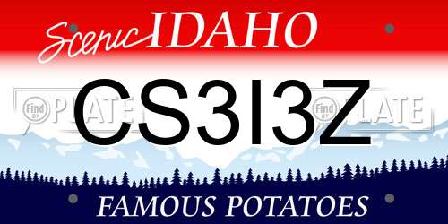 CS3I3Z Idaho License Plate