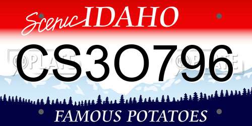 CS3O796 Idaho License Plate