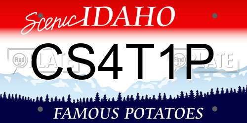 CS4T1P Idaho License Plate
