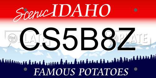 CS5B8Z Idaho License Plate