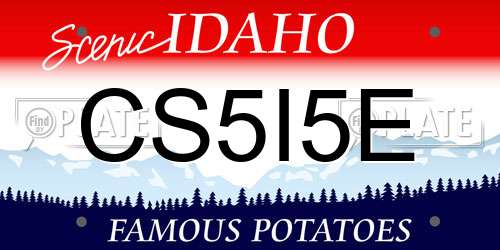 CS5I5E Idaho License Plate