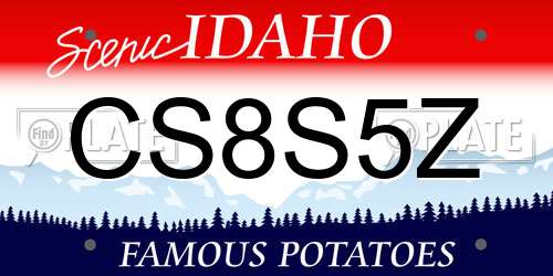 CS8S5Z Idaho License Plate