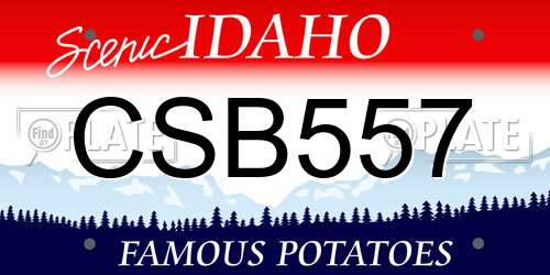 CSB557 Idaho License Plate